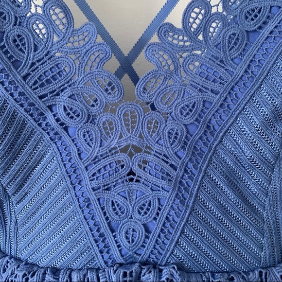 NWT Self-Portrait | Guipure Lace Peplum Dress - Picture 6 of 15